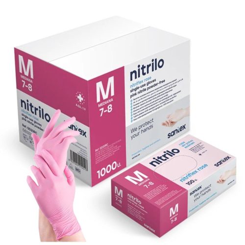 guante-nitrilo-nitriflex-35g-rosa-100-uds Guantes Rosas de Nitrilo Sin Polvo